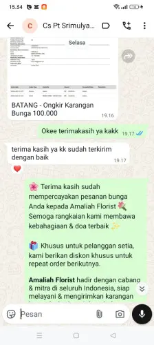 Testimonial Papan Bunga montor