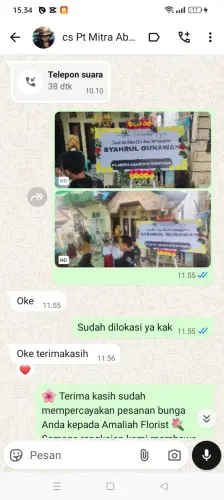 Testimonial Papan Bunga montor